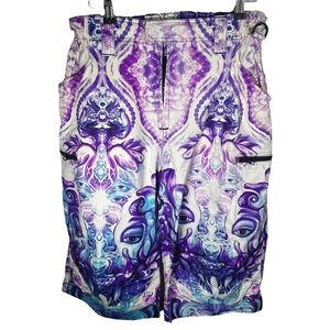 Space Tribe Men’s Cyber Shorts Purple Plasm Size Large